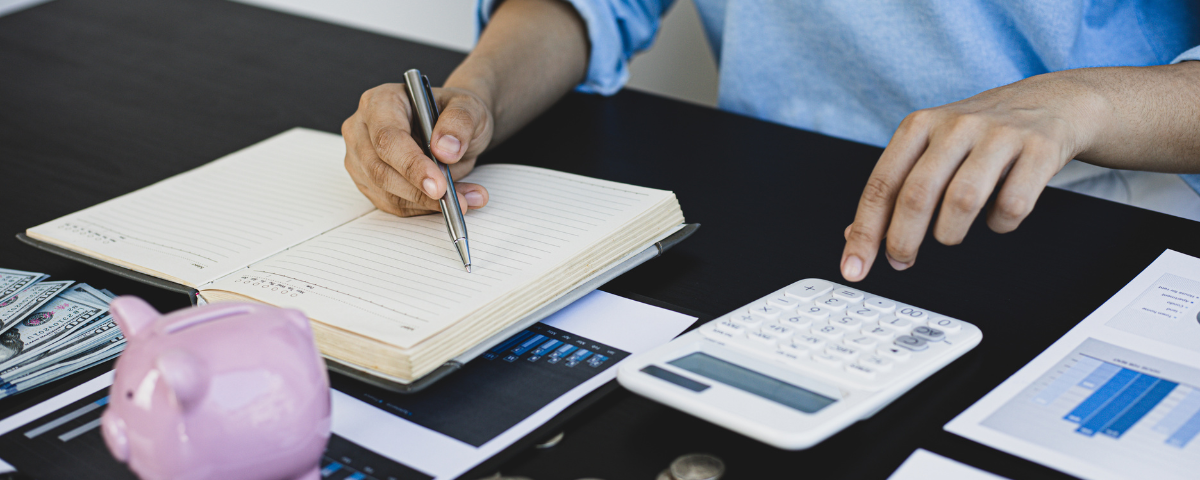 person computing their budget