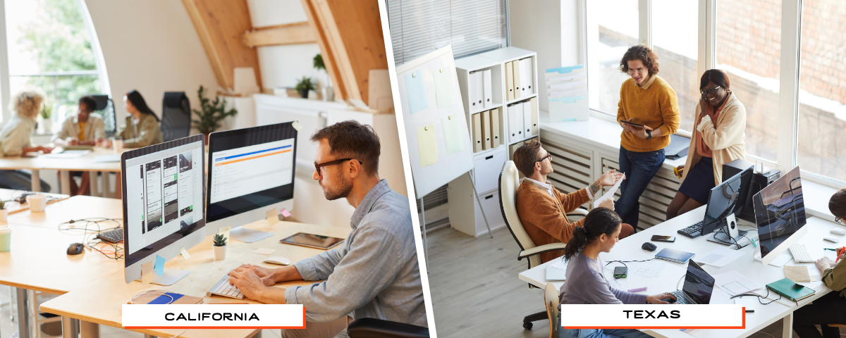 job market moving from california to texas