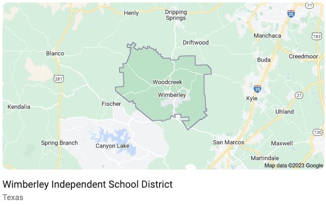 Map of Wimberley ISD
