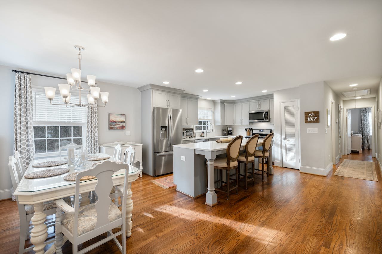 Living room of a home being prepared for sale as is