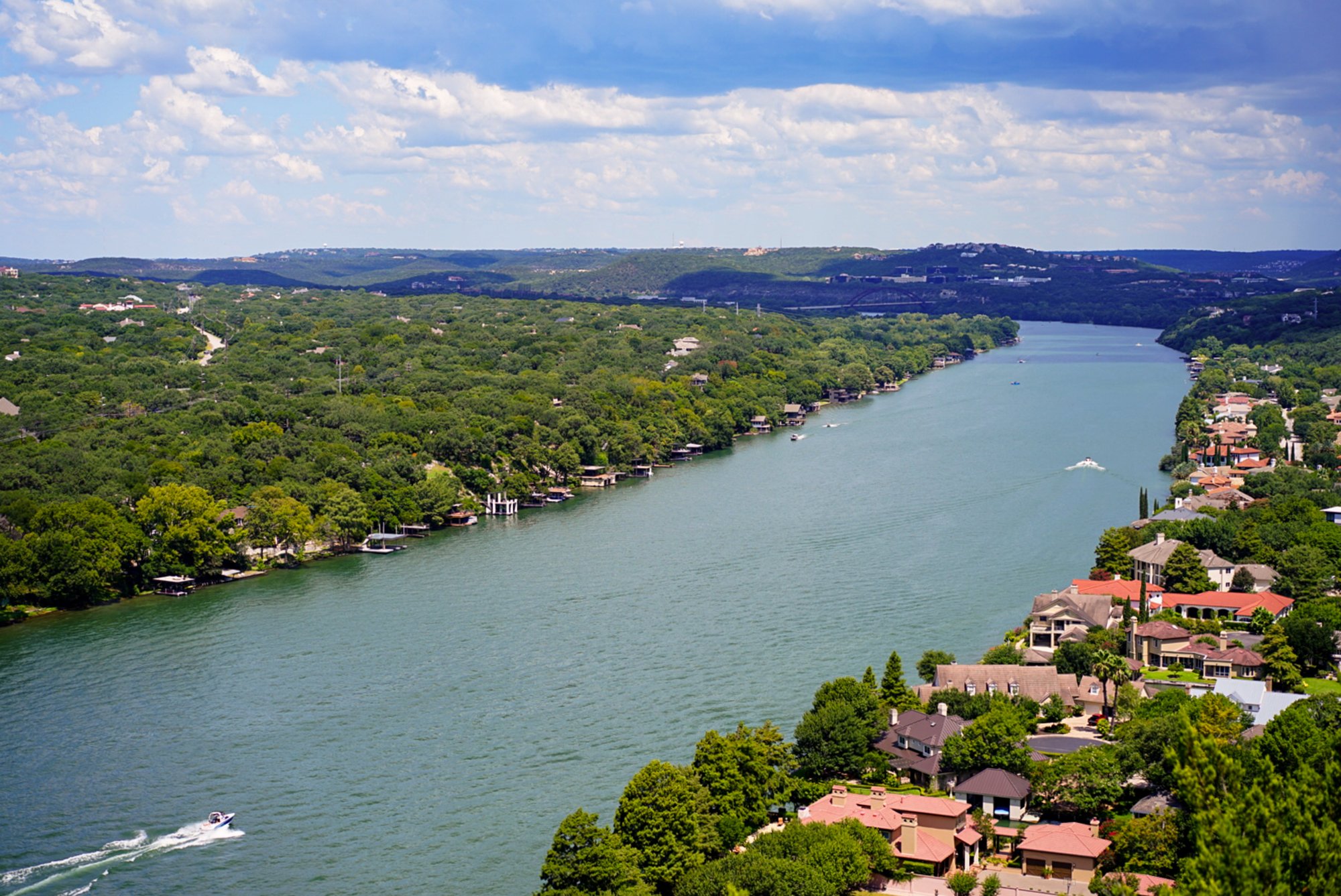 Waterfront Homes along Lake Austin