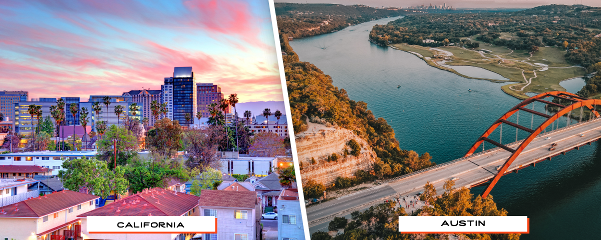 living in austin vs california